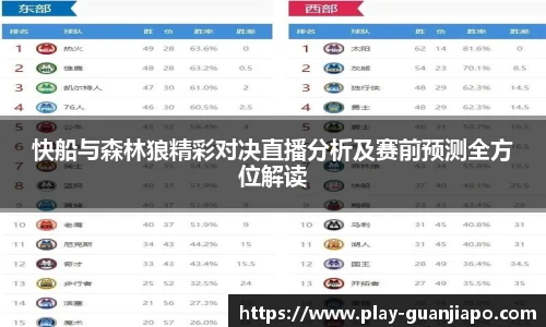 快船与森林狼精彩对决直播分析及赛前预测全方位解读